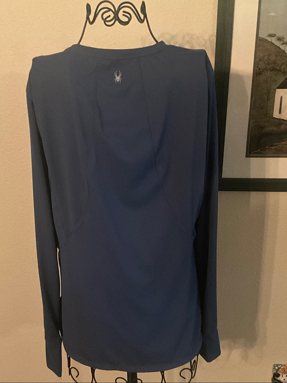 Spyder Navy Athletic long sleeve Crewneck Top - Picture 5 of 9